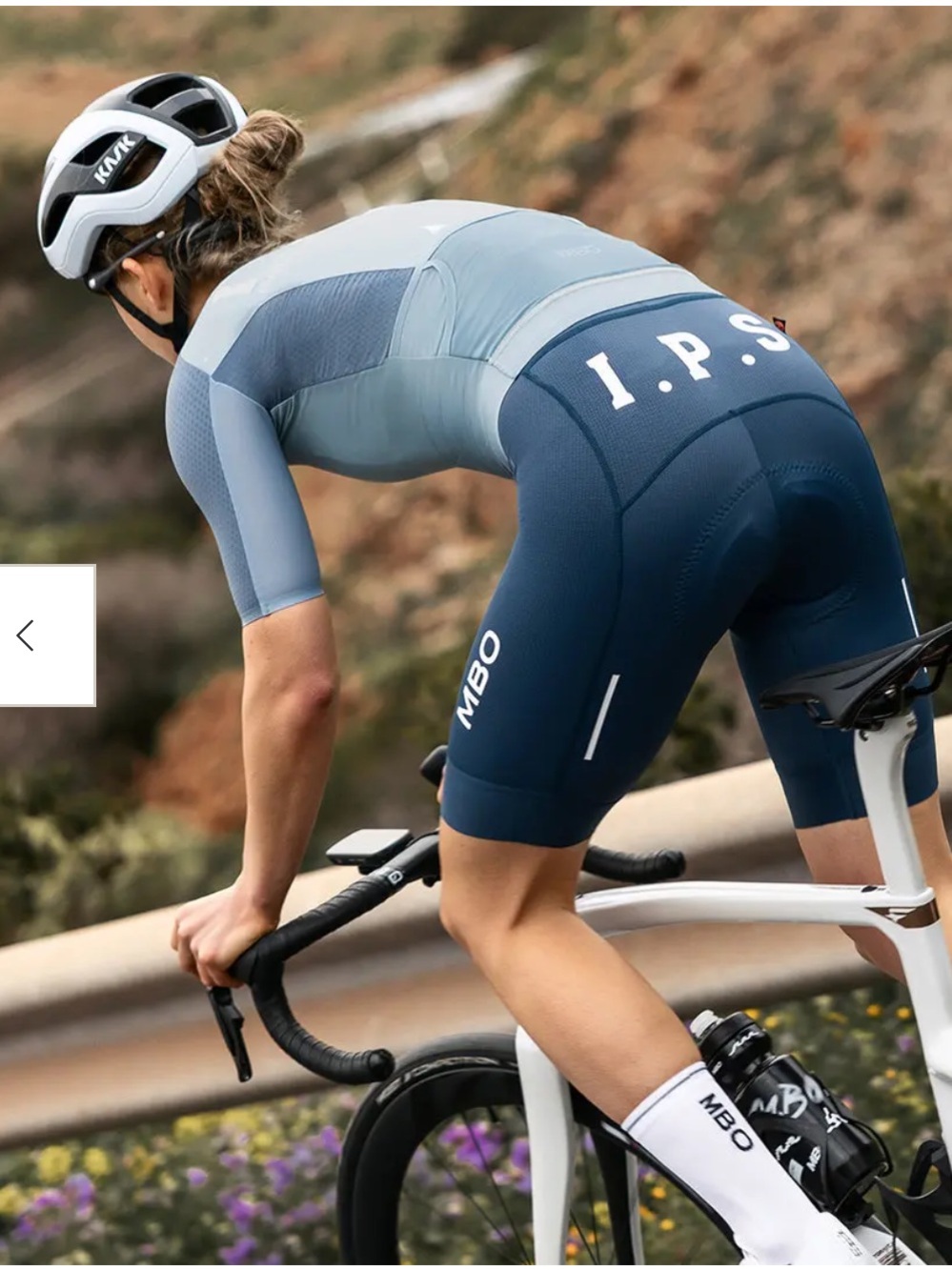 MBO women’s pro-training cycling bib shorts in XS
Blue & navy